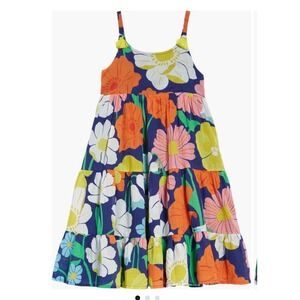 Boden Girls Navy Blue Floral Tiered Maxi Dress-Size 11-12Y